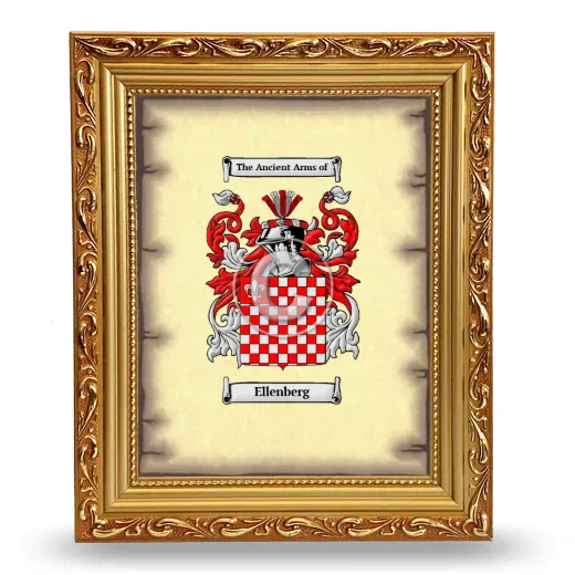 Ellenberg Coat of Arms Framed - Gold