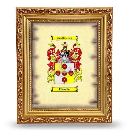 Ellerslie Coat of Arms Framed - Gold