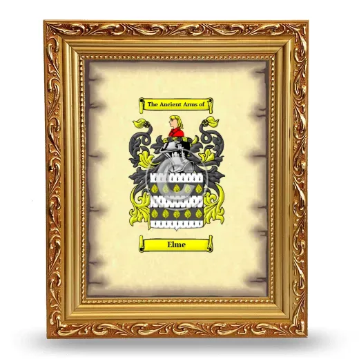 Elme Coat of Arms Framed - Gold
