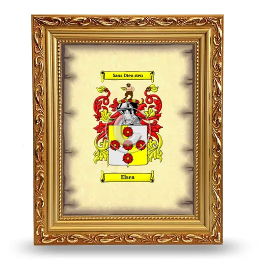 Elsea Coat of Arms Framed - Gold