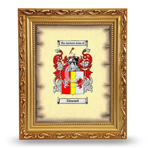 Elsword Coat of Arms Framed - Gold