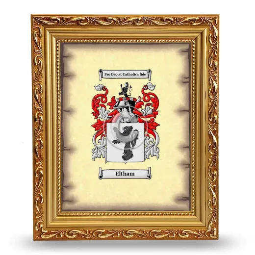 Eltham Coat of Arms Framed - Gold