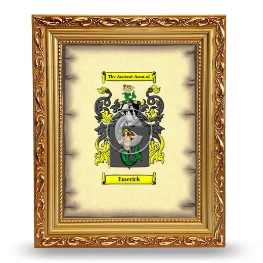 Emerick Coat of Arms Framed - Gold
