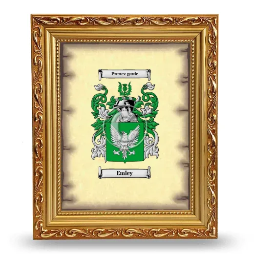 Emley Coat of Arms Framed - Gold