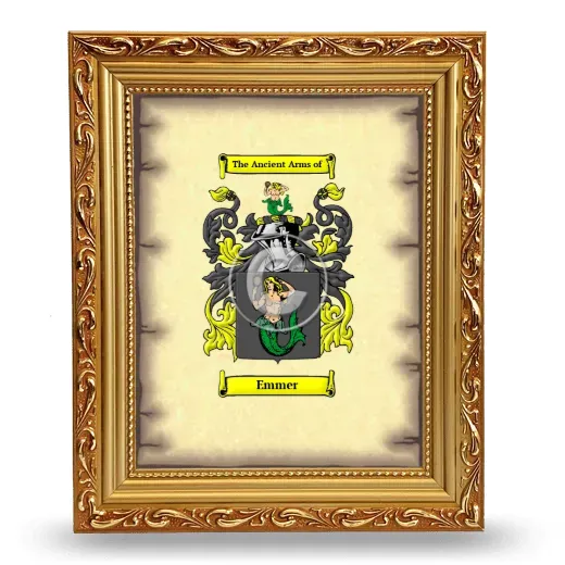 Emmer Coat of Arms Framed - Gold