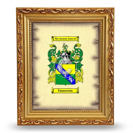 Emmerson Coat of Arms Framed - Gold