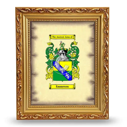 Emmeson Coat of Arms Framed - Gold