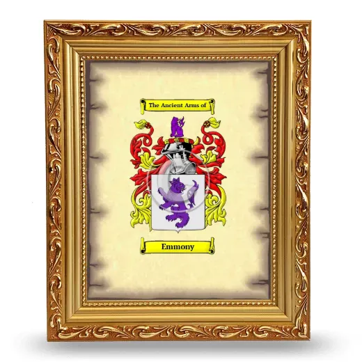 Emmony Coat of Arms Framed - Gold