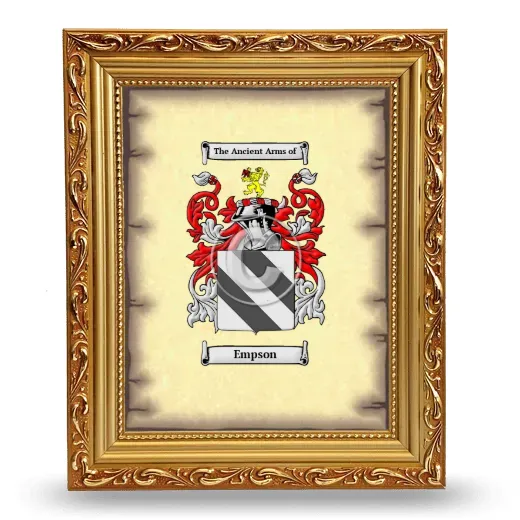 Empson Coat of Arms Framed - Gold