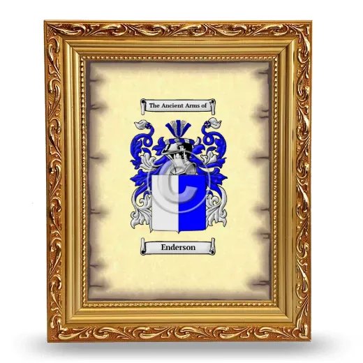 Enderson Coat of Arms Framed - Gold