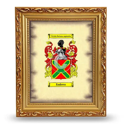 Endress Coat of Arms Framed - Gold