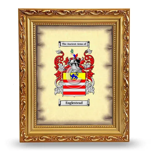 Englestead Coat of Arms Framed - Gold