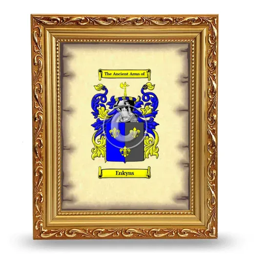 Enkyns Coat of Arms Framed - Gold