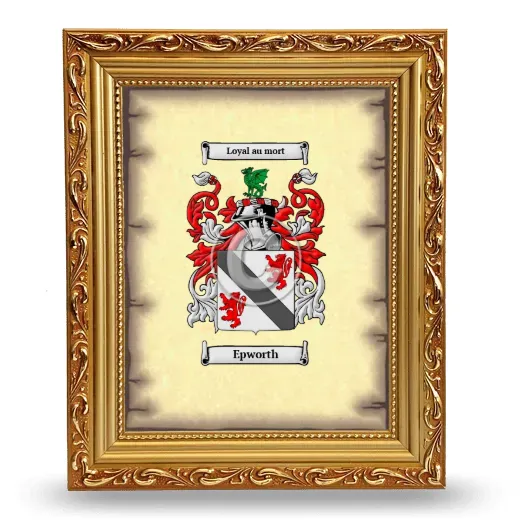 Epworth Coat of Arms Framed - Gold