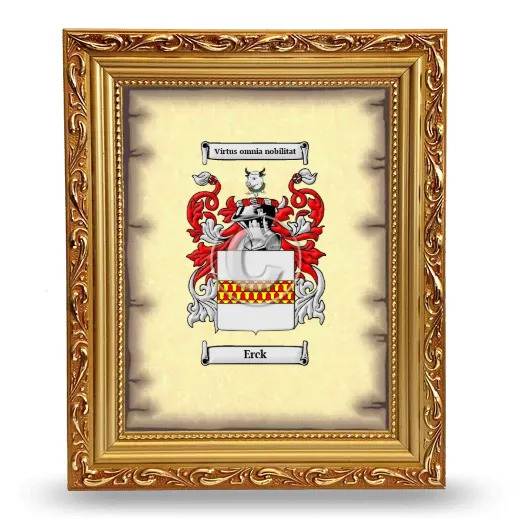 Erck Coat of Arms Framed - Gold