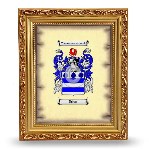 Erion Coat of Arms Framed - Gold
