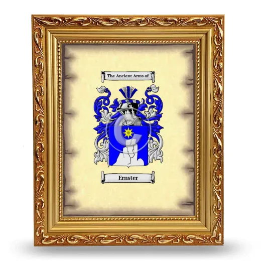 Ernster Coat of Arms Framed - Gold