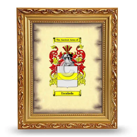Escalada Coat of Arms Framed - Gold