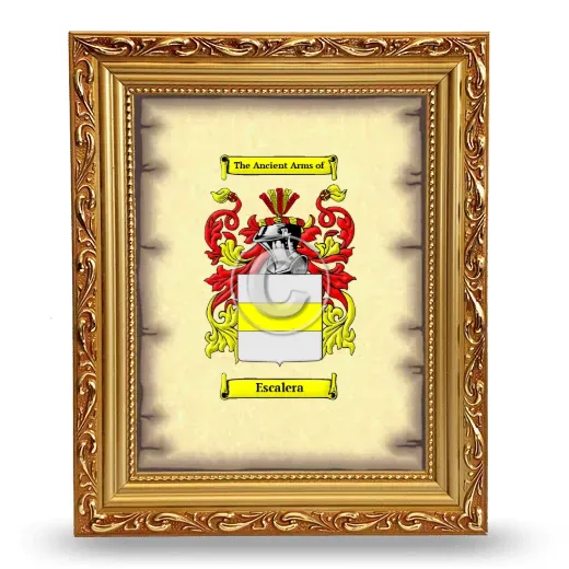 Escalera Coat of Arms Framed - Gold