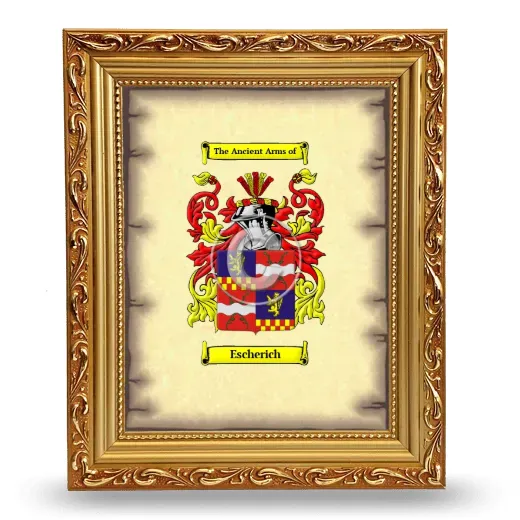 Escherich Coat of Arms Framed - Gold