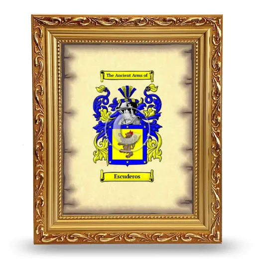 Escuderos Coat of Arms Framed - Gold