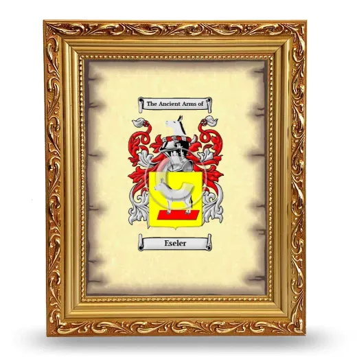 Eseler Coat of Arms Framed - Gold