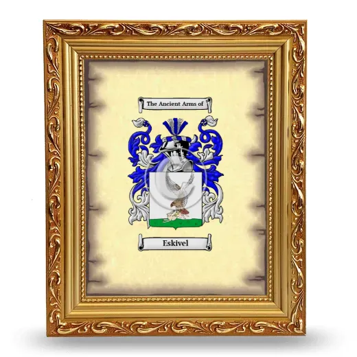 Eskivel Coat of Arms Framed - Gold