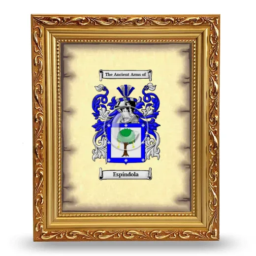 Espíndola Coat of Arms Framed - Gold