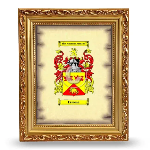 Essome Coat of Arms Framed - Gold