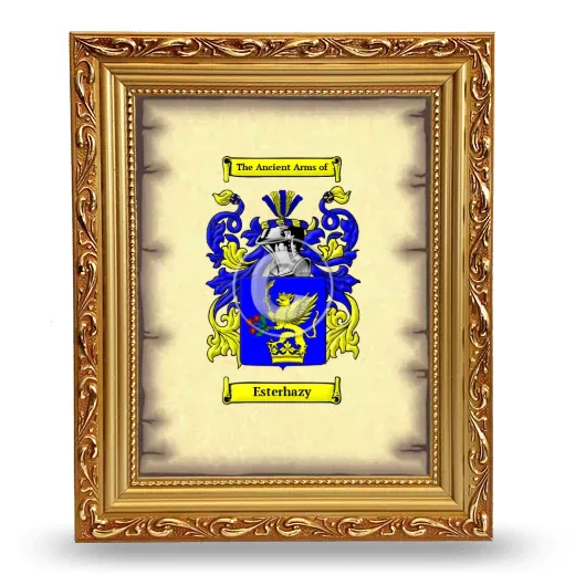 Esterhazy Coat of Arms Framed - Gold