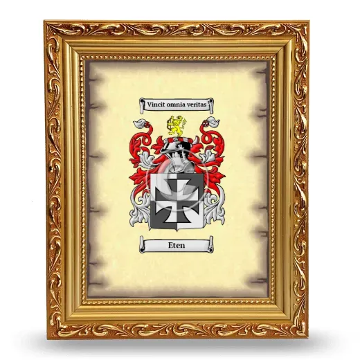 Eten Coat of Arms Framed - Gold