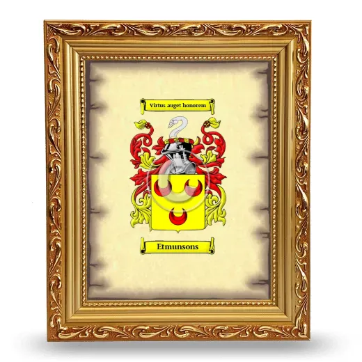 Etmunsons Coat of Arms Framed - Gold