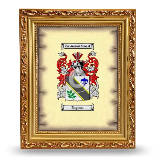 Eugona Coat of Arms Framed - Gold
