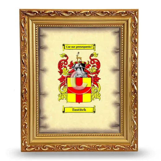 Eustitch Coat of Arms Framed - Gold