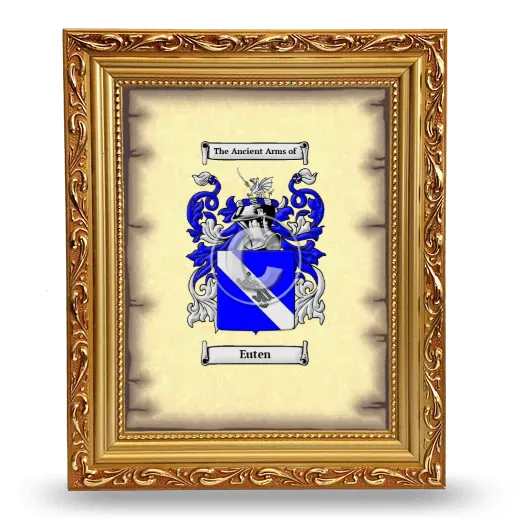 Euten Coat of Arms Framed - Gold