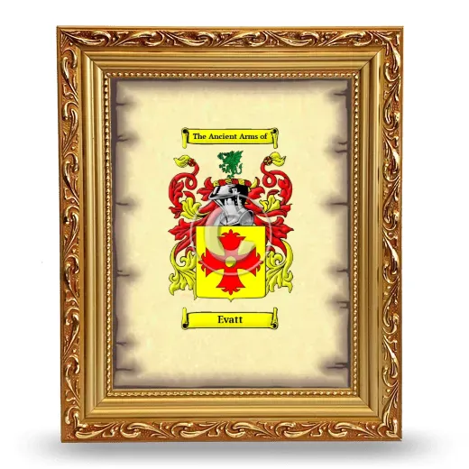 Evatt Coat of Arms Framed - Gold