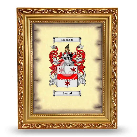Evered Coat of Arms Framed - Gold