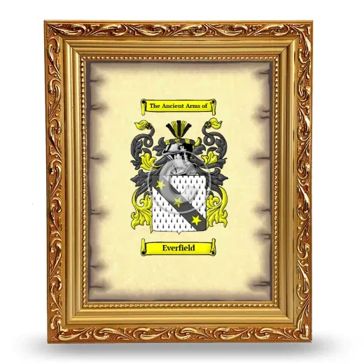 Everfield Coat of Arms Framed - Gold