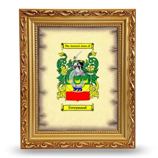 Everymand Coat of Arms Framed - Gold