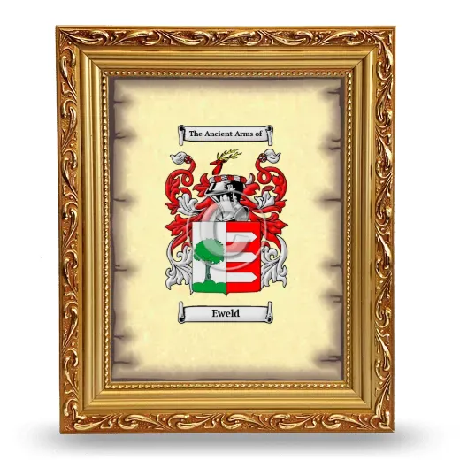 Eweld Coat of Arms Framed - Gold