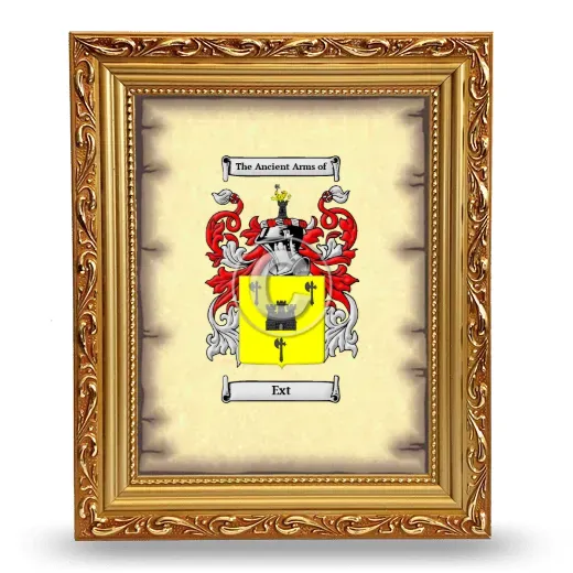 Ext Coat of Arms Framed - Gold