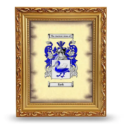 Eyck Coat of Arms Framed - Gold