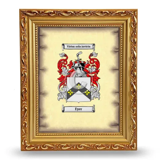 Eyer Coat of Arms Framed - Gold
