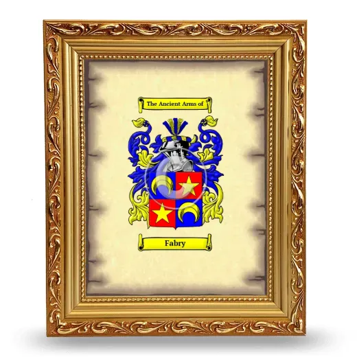 Fabry Coat of Arms Framed - Gold
