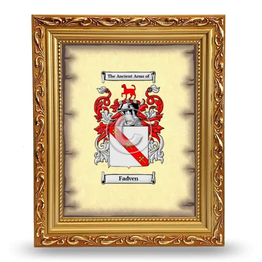 Fadven Coat of Arms Framed - Gold
