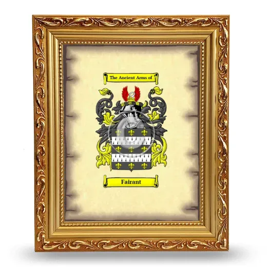 Fairant Coat of Arms Framed - Gold
