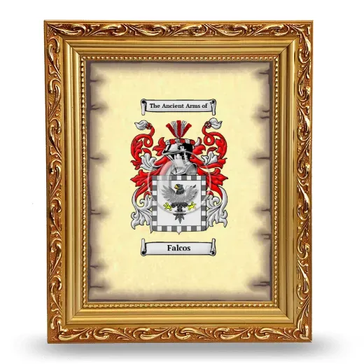 Falcos Coat of Arms Framed - Gold