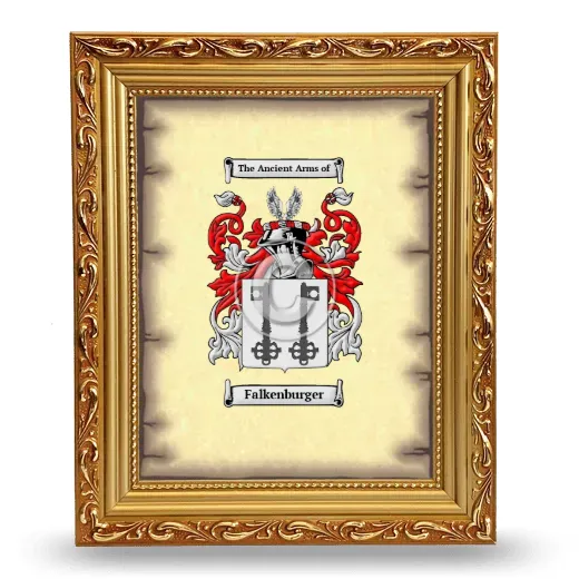 Falkenburger Coat of Arms Framed - Gold