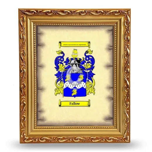 Fallow Coat of Arms Framed - Gold