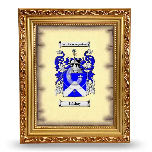 Falshay Coat of Arms Framed - Gold